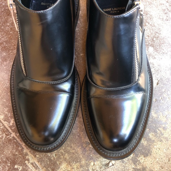 Saint Laurent Black Leather Ankle Boot - Picture 5 of 15